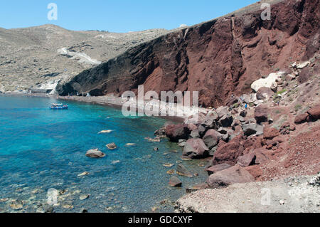 Red Beach, Santorini, Greece Stock Photo