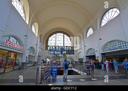 interior of Gdansk Glowny railway station Poland Stock Photo