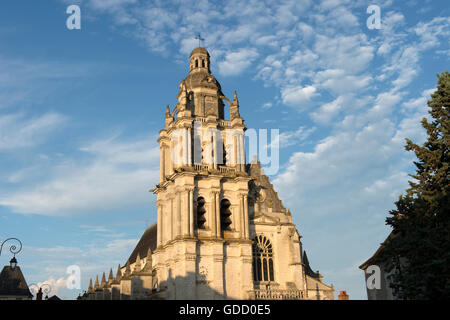 Europe, France, Loir et Cher, Blois, Saint-Louis Cathedral Stock Photo
