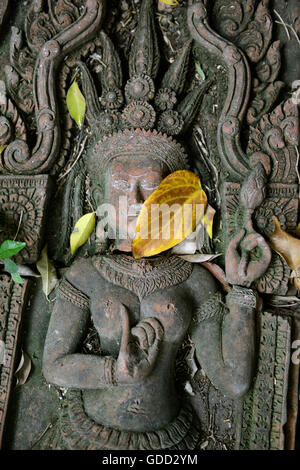 a garden and Buddha terracota of Mr Ban Phor Linag Meuns Terracota Art in the city of chiang mai in the north of Thailand in Sou Stock Photo