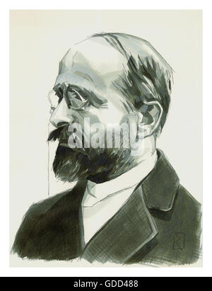 Theodor Lipps, 1851- 1914, a German philosopher, reproduction photo ...