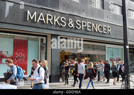 The Marks & Spencer shop on Oxford Street in London, England. Stock Photo