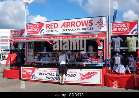 A shop selling merchandise for Britain's Red Arrows aerobatics display team. Stock Photo