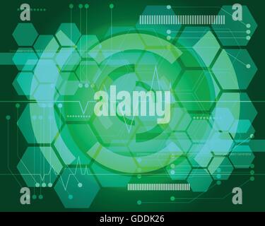 Green technology background design vector illustration. Stock Vector