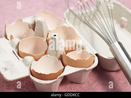 Chicken Eggs in a Box Stock Photo