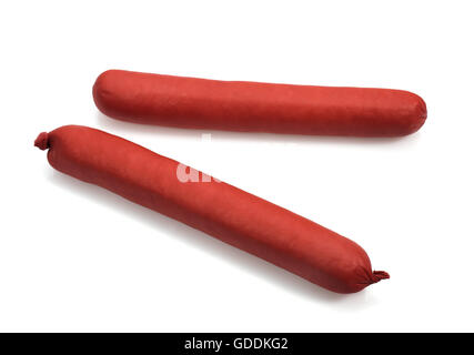 Sausage against White Background Stock Photo