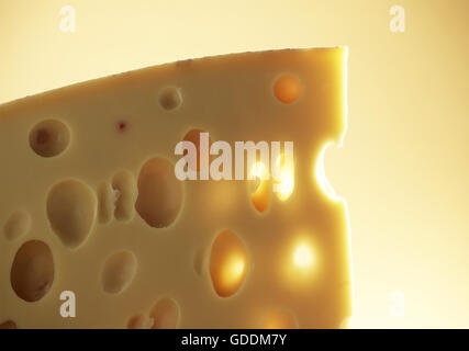 Emmental, French Cheese made from Cow's Milk Stock Photo