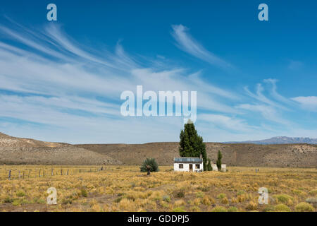 South America,Argentina,Chubut,Patagonia,house in the Pampa Stock Photo