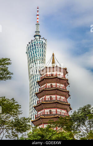 China,Guangdong Province,Guangzhou City,Guangzhou Tower Stock Photo