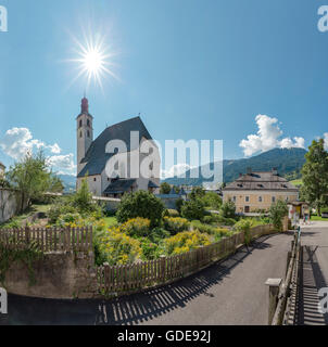 Kitzbuhel,Austria,Park around the Liebfrauen church Stock Photo