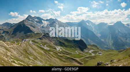 Ferleiten,Austria,Grossglockner High Alpine Road,Fuscher Törl Stock Photo