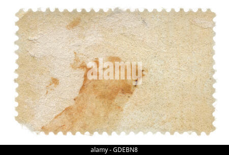 Back of a grungy old postage stamp Stock Photo