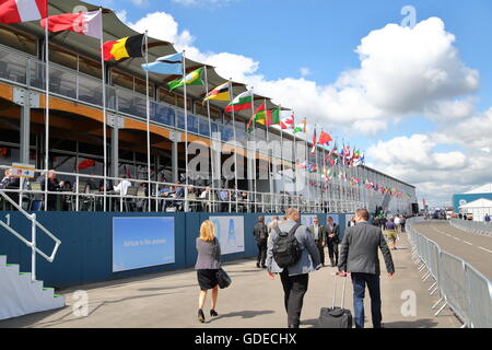 View of Hall 1 at the Farnborough Airshow Stock Photo