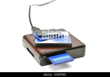card-reader isolated on a white Stock Photo