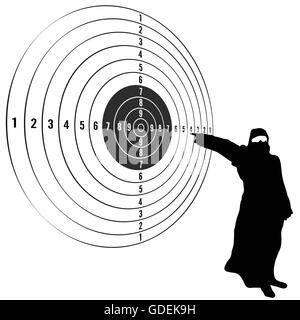 target with man vector illustration Stock Vector
