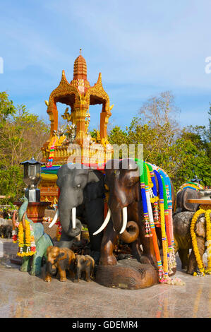 Temple nearby Laem Prom Thep, Phuket, Thailand Stock Photo