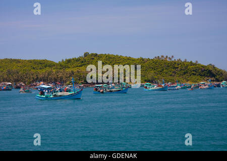 Fishing boats, Phu Quoc island, Vietnam Stock Photo