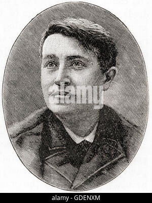Thomas Alva Edison, 1847 – 1931.  American inventor and businessman. Stock Photo