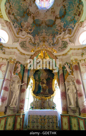 Frescos in The Carthusian monastery in Buxheim, Allgaeu, Bavaria, Germany Stock Photo