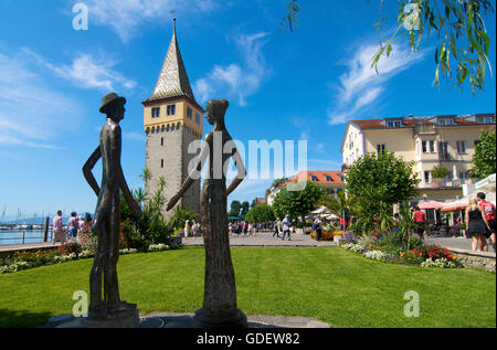 Mangturm, Lindau, Lake of Constance, Allgaeu, Bavaria, Germany Stock Photo