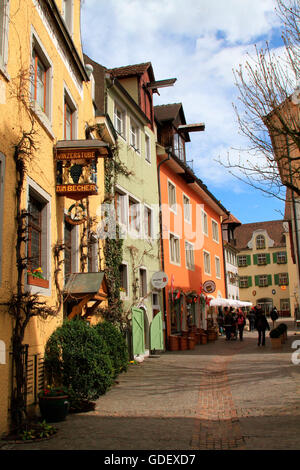 Oldtown, Meersburg, Baden-Wurttemberg, Germany Stock Photo