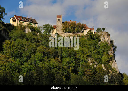 Nature Park Upper Danube Valley, Castle Werenwag, Baden-Wurttemberg, Germany Stock Photo