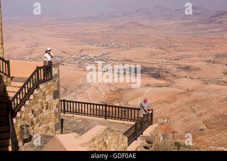 View from viewpoint Mirador Morro Velosa to Valle de Santa Ines, Betancuria, Fuerteventura, Canary Islands, Spain, Europe Stock Photo