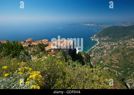 Jardin Exotique in Eze, Cote d?Azur, Alpes-Maritimes, Provence-Alpes-Cote d'Azur, France Stock Photo