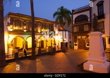 Town Hall, Plaza de Espagna, Santa Cruz de la Palma, La Palma, Canaries, Spain Stock Photo