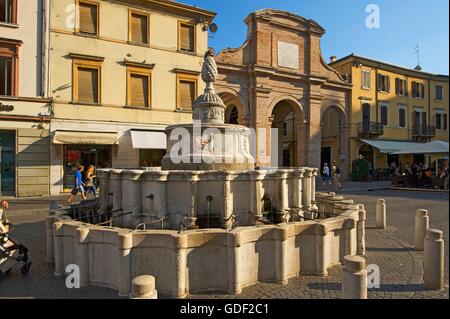 Piazza Cavour, Rimini, Adria, Emilia Romagna, Italy Stock Photo