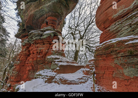 Natural monument, Altschlossfelsen, Eppenbrunn, Rhineland-Palatinate, Germany Stock Photo