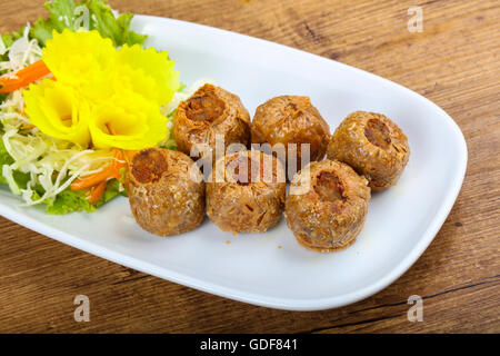 Asian style - delicous crab roll with spices Stock Photo