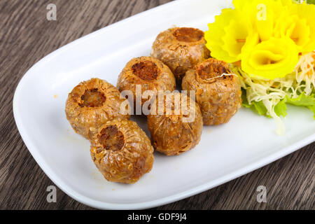 Asian style - delicous crab roll with spices Stock Photo