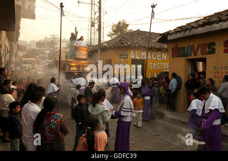 Easter Procession, Chichicastenango, Guatemala, Central America Stock Photo