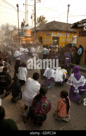 Easter Procession, Chichicastenango, Guatemala, Central America Stock Photo