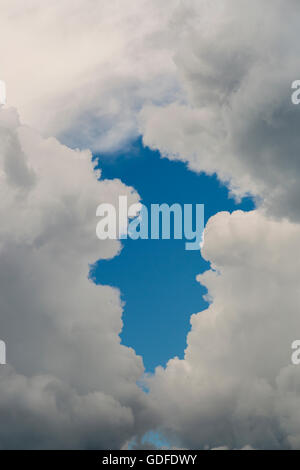 Thunder Clouds with Blue Sky. Stock Photo