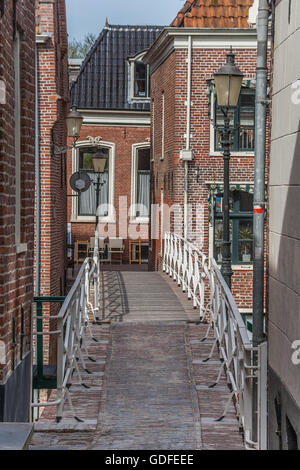 Bridge in the old center of Appingedam, the Netherlands Stock Photo