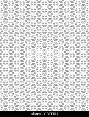 Seamless gray pattern with hexagons Stock Photo