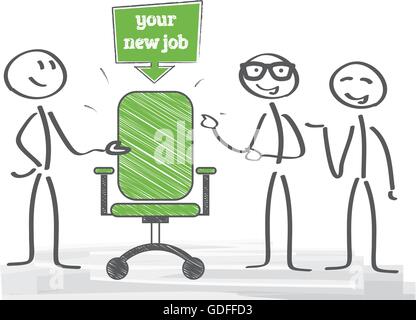 Start new career, your new job Stock Vector
