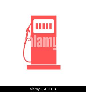 Stylized icon of the gas station on a white background Stock Vector