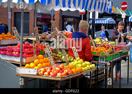 Famous Moore Street Market Dublin Ireland Stock Photo