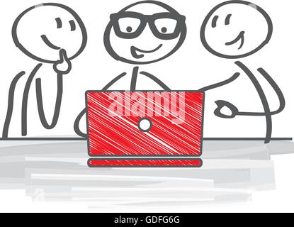 Business people Having Meeting Stock Vector