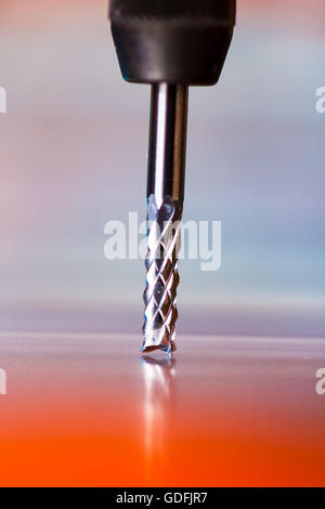 Diamond milling cutter on CNC machine Stock Photo