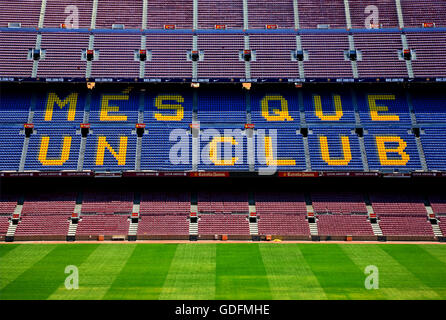 The Camp Nou, the football stadium of FC Barcelona. Barcelona city, Catalonia, Spain Stock Photo