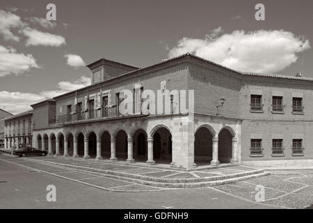 City Hall Plaza Mayor, Medina of Rioseco, Valladolid province, Castile and Leon, Spain, Europe. Stock Photo
