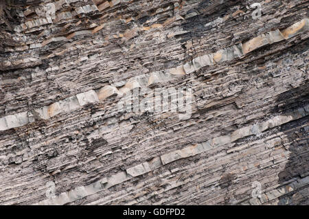 geological rock layer on the hill in tbilisi , georgia Stock Photo