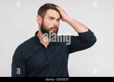 Portrait of handsome man with beard Stock Photo