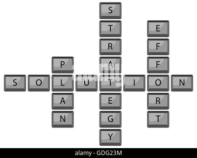 Business concept solution plan and strategy effort. Business conceptual and success idea, vector illustration Stock Photo
