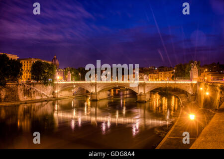 Ponte Vittorio Emanuele II, Rome, Italy Stock Photo