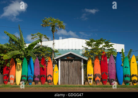 USA,Vereinigte Staaten,Amerika,Hawaii,Maui,Paia,surfboards,house Stock Photo